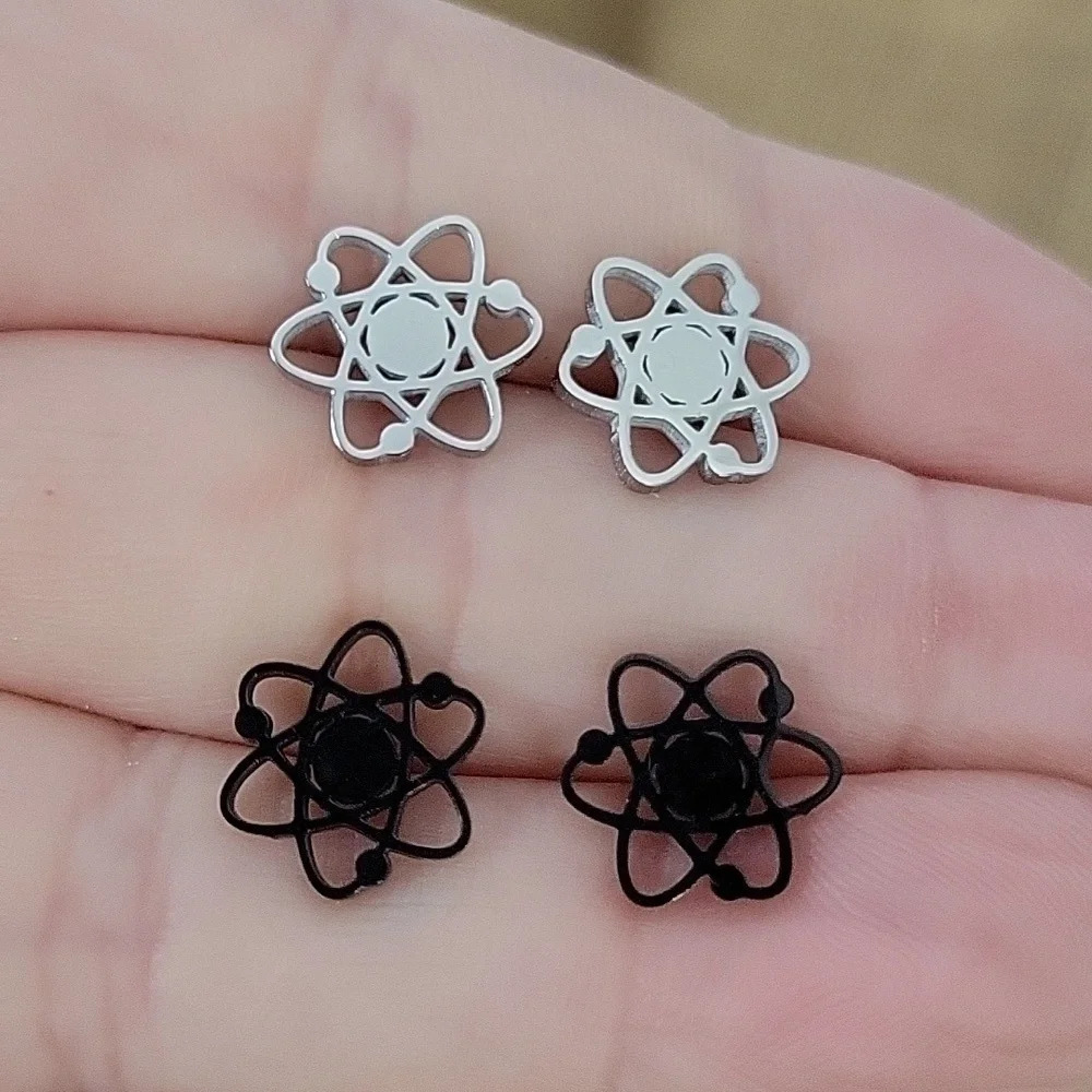 Atom Diagram Stud Earrings, choice of color